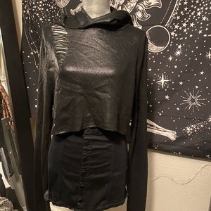 Widow crop sweater metallic